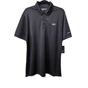 Nike Golf Dri-Fit New Men's Black Casual Short Sleeve Black Golf Polo Shirt